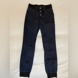 Daniel L navy denim joggers in size 14